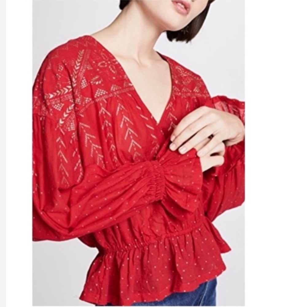 New Free People Counting Stars Blouse